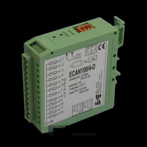 模拟I/O模块 - ECAN 100/4 - ELCO Elettronica di A. Ligabue e C. snc - CAN Bus / 12-I / 温度