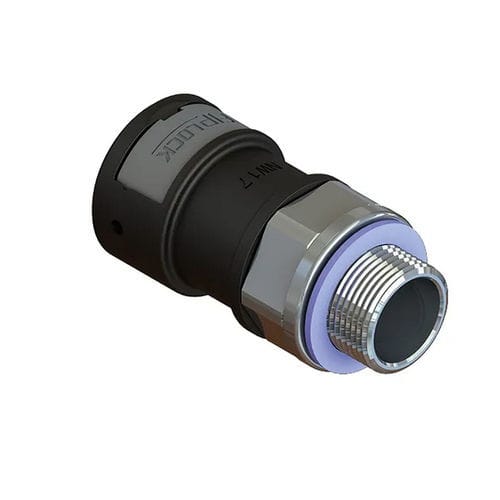 化学品接头 - ASPA-PGM-S - FRÄNKISCHE Industrial Pipes GmbH & Co. KG - 螺纹 / PA6 / 金属