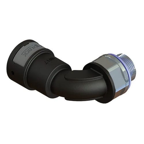 气动接头 - AWPA-PGM-S - FRÄNKISCHE Industrial Pipes GmbH & Co. KG - 螺纹 / 90°弯曲 / 金属