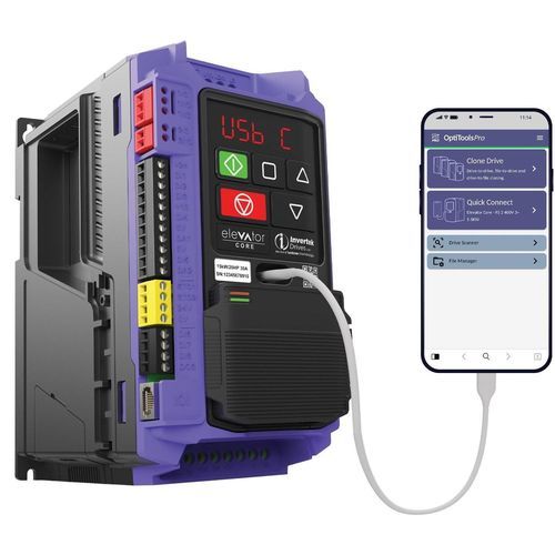 单相变频器 - Invertek Drives Ltd. - 侧挂式 / 用于配电板 / 用于升降机