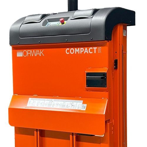 纸板箱打包压缩机 - COMPACT 3115 - Orwak AB - 废料 / 垂直 / 前开式