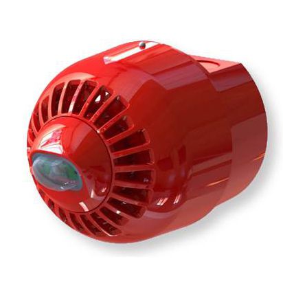 带LED信号灯警报发声器 - ESC-5003 Sonos Red Body White Flash - Klaxon Signals - 电子 / IP66 / 壁挂
