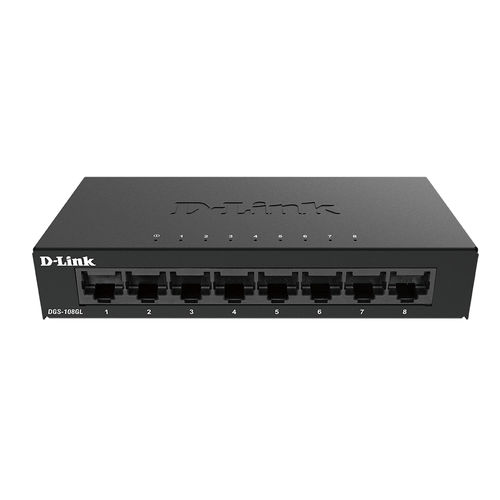 非管理型以太网交换机 - DGS-108GL - D-Link® - 8端口 / 千兆 / 台式