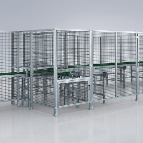 保护机器隔板 - Maschinenbau Kitz GmbH - 网格 / 软质 / 铝框架