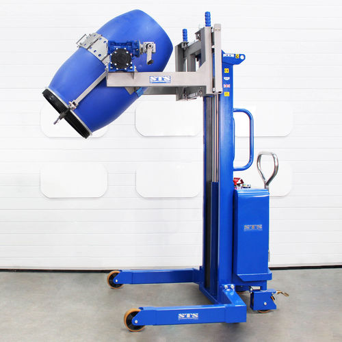 电动油桶提升机 - STE01-DRU01 - STS - Bespoke Handling Equipment - 电池供电 / 手动 / 手摇曲柄