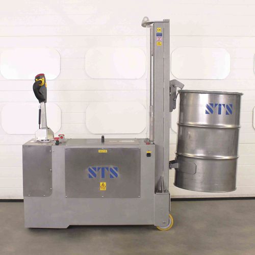 电动油桶提升机 - DPC01-R500-SS - STS - Bespoke Handling Equipment - 电池供电 / 平衡重式 / 抓取