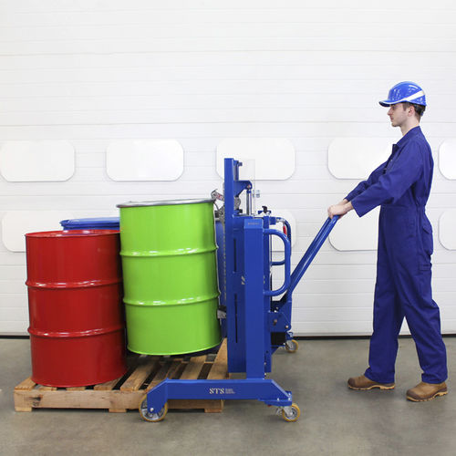 手动油桶提升机 - DTP04-R500-1250 - STS - Bespoke Handling Equipment - 液压操控 / 手摇曲柄 / 抓取