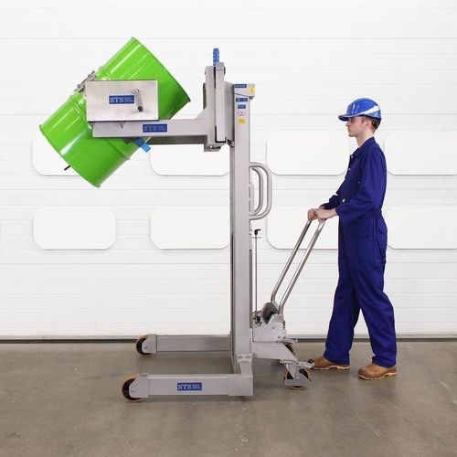 手动油桶提升机 - STM01-DRU01-SS - STS - Bespoke Handling Equipment - 手摇曲柄 / 手摇曲柄 / 旋转式