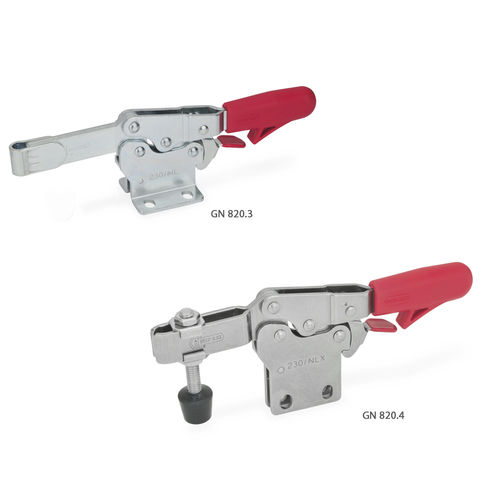 卧式铰接夹 - GN 820.3 / GN 820.4 - Otto Ganter GmbH & Co. KG - 不锈钢 / 镀锌钢 / 带锁