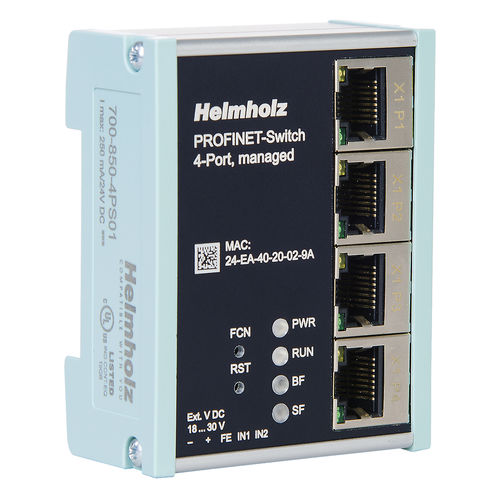 管理型以太网交换机 - FLEXtra FLAT - Helmholz GmbH & Co. KG - 8端口 / 16 端口式 / 4 端口式