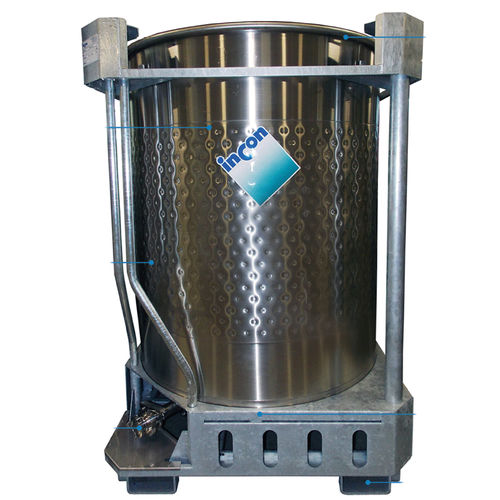 不锈钢IBC集装桶 - PLA series - INCON - 用于食品 / 化学制品 / 药品