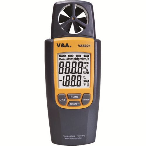 螺旋桨温度风速计 - VA8021 - Shanghai Yi Hua V&A Instrument Co., Ltd. - 便携式 / 数字 / 湿度计