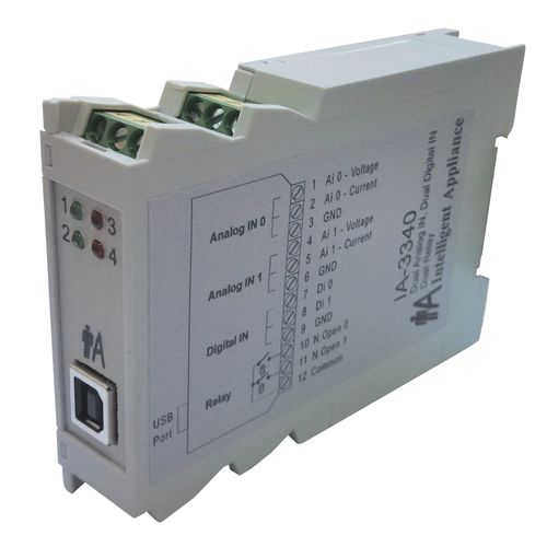 模拟输入模块 - IA-3340-U 	  - Intelligent-Appliance - USB / 2路输入 / 电压