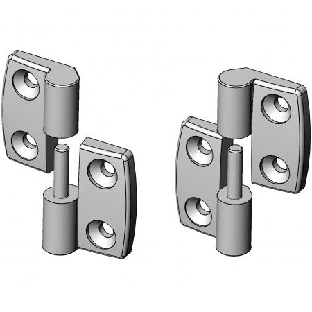 聚酰胺铰链 - 2010 K 3030 WS series - TecEnMa GmbH - 螺旋式 / 180度 / 可拆卸