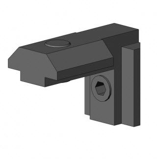 型材组装紧固支架 - 4101 S 0801 VZ 01 - TecEnMa GmbH - 锌制 / 90° / 凹凸