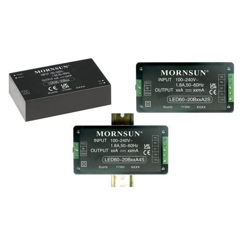 紧凑型整流器 - LDE60-20Bxx  - MORNSUN Guangzhou Science & Technology Co.,Ltd. - 直流 / 工业 / 用于远程通信