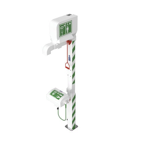落地工业淋浴器 - STD-MH-5KS/11KS - Hughes Safety Showers - 带洗眼器 / 用于危险环境 / 户外