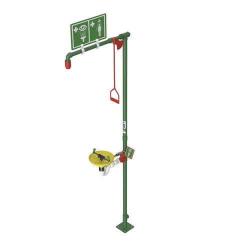 落地工业淋浴器 - EXP-SD-18G/75G - Hughes Safety Showers - 带眼部/面部喷淋器 / 不加热 / 用于危险环境