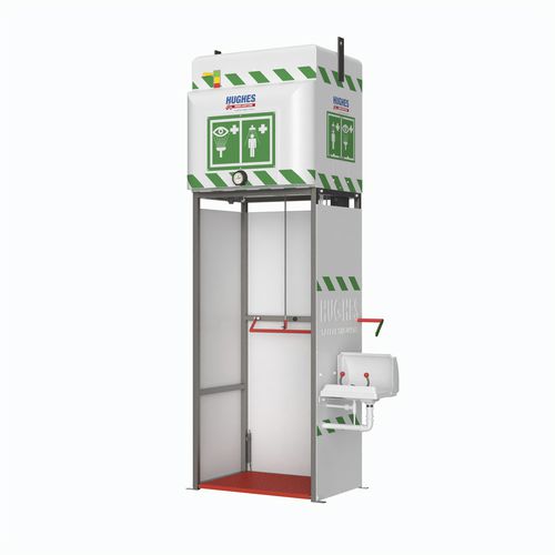 落地工业淋浴器 - EXP-MH-14KS/350 - Hughes Safety Showers - 带眼部/面部喷淋器 / 带存储罐 / 用于危险环境