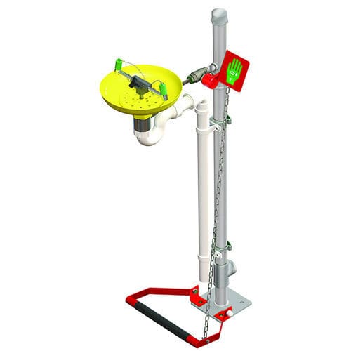 落地洗眼器 - STD-75G/P - Hughes Safety Showers - 塑料 / 用于危险环境 / 室内