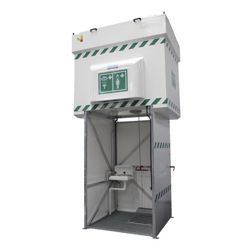 落地工业淋浴器 - EXP-MH-14K/2000 - Hughes Safety Showers - 带眼部/面部喷淋器 / 带存储罐 / 用于危险环境