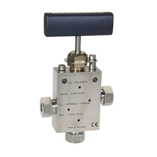 手动阀门 - 65V series - Maximator GmbH - 调节 / 用于气体 / 不锈钢