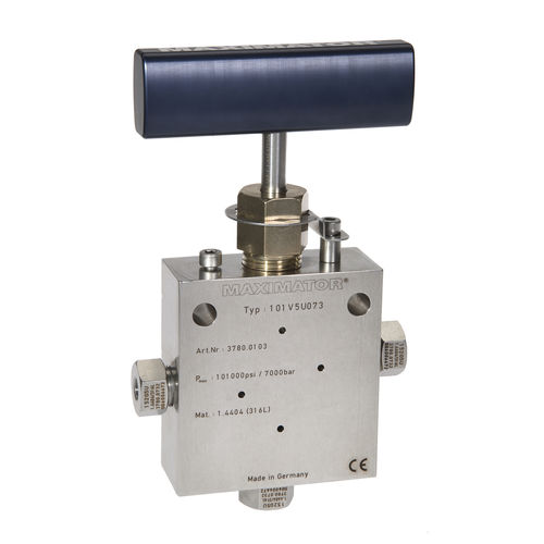 手动阀门 - 101V series - Maximator GmbH - 调节 / 用于气体 / 不锈钢