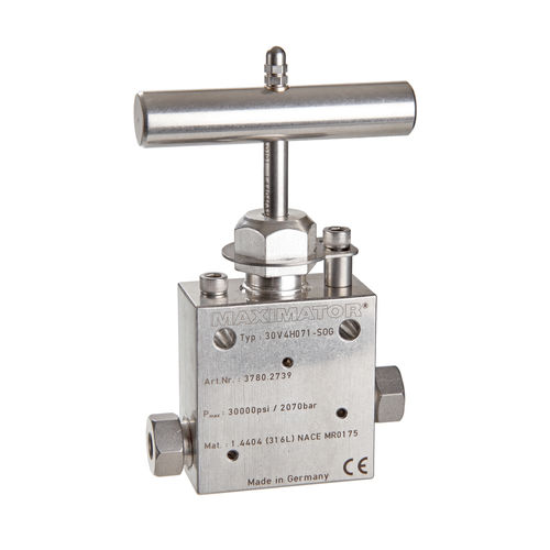 针形阀 - 22V series  - Maximator GmbH - 手动 / 调节 / 用于油