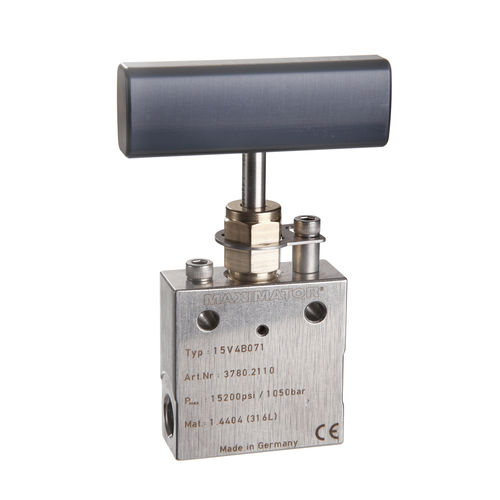 手动阀门 - 15V series  - Maximator GmbH - 调节 / 用于气体 / 不锈钢