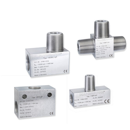 气动接头 - 15L series  - Maximator GmbH - 螺纹 / 十字型 / T形