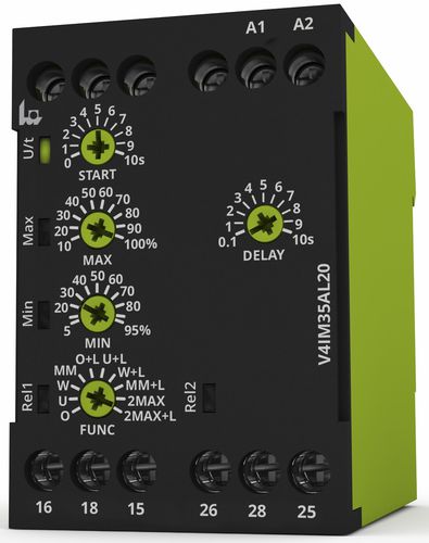 电流监控继电器 - V4IM35AL20 - TELE Haase Steuergeraete GmbH - 2NO/NF / AC/DC / 单相