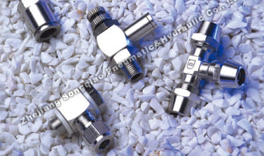 气动接头 - JTS-JSM - Zhejiang Songqiao Pneumatic and Hydraulic Co.,Ltd - 螺纹 / T形 / 黄铜