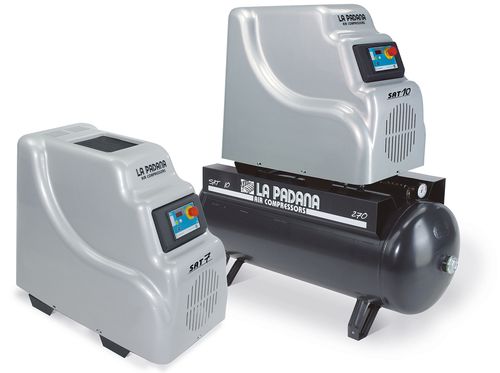 螺杆压缩机 - SAT 5,10 series - La Padana Air Compressors - 旋转 / 空气 / 电动式