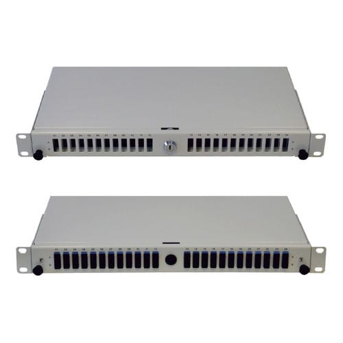 光纤分纤箱 - ODF-19-1U-T* series - DLL Partners - 19" 机架 / 钢