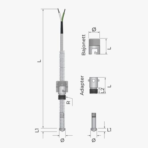 RTD温度探头 - 116 - MESEL S.L - Pt100 / Pt1000 / J型热电偶