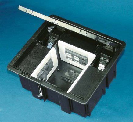 落地式插座 - 227 x 227 x 120 mm | HYPOGEO Series - CANALPLAST - 嵌入式