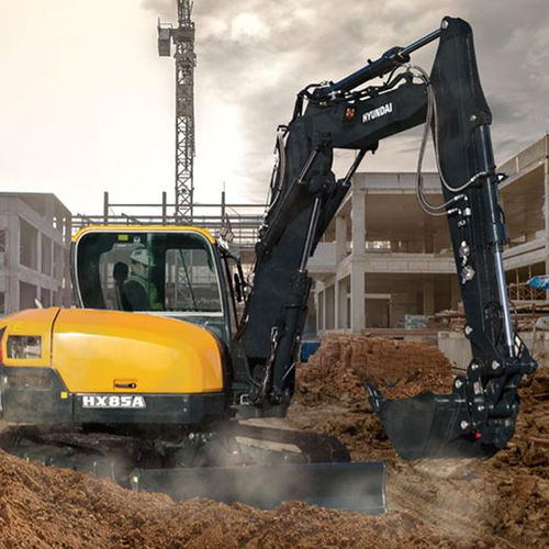 小型挖掘机 - HX85A - Stage V - HYUNDAI HEAYY INDUSTRIES - 履带式 / 柴油 / 用于建筑工地