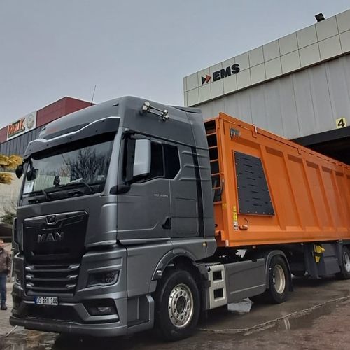 带垃圾压缩机半挂车 - EMS Machinery - 设备装载 / 气动悬挂 / 废料