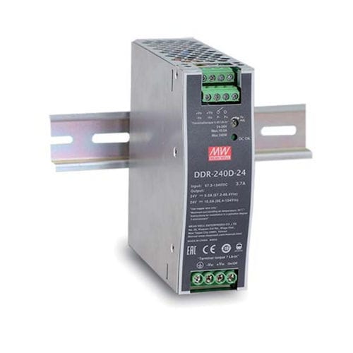 DC/DC变流器 / 输入电压范围2:1 - DDR-240 series - Mean Well - DIN导轨 / 工业 / 铁路应用