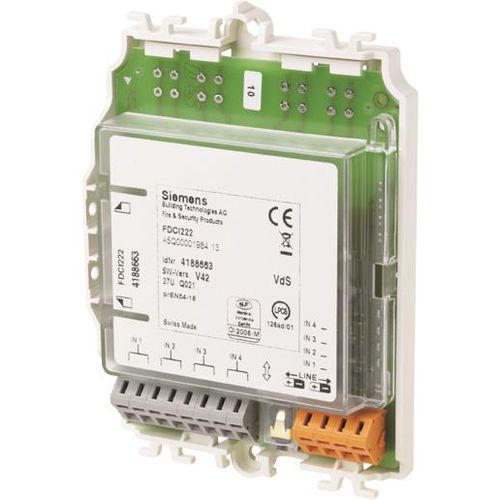模拟输入模块 - FDCI222 - Siemens Fire Safety - 4路输入 / 在线 / 嵌入式