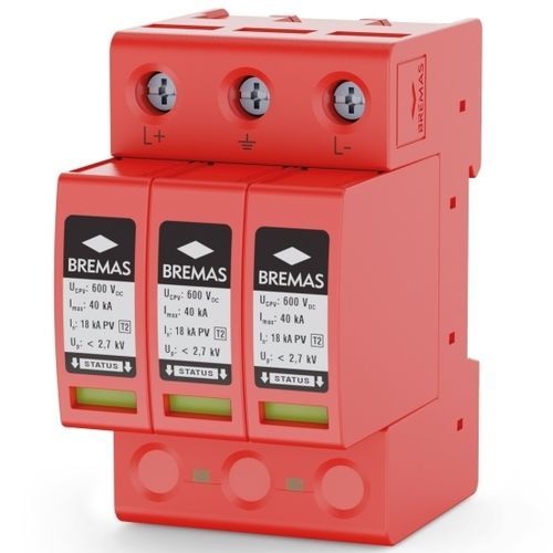 2型避雷器 - SAPV060T2 - BREMAS BETTER SWITCHES - II 级 / 用于光伏设备 / 直流