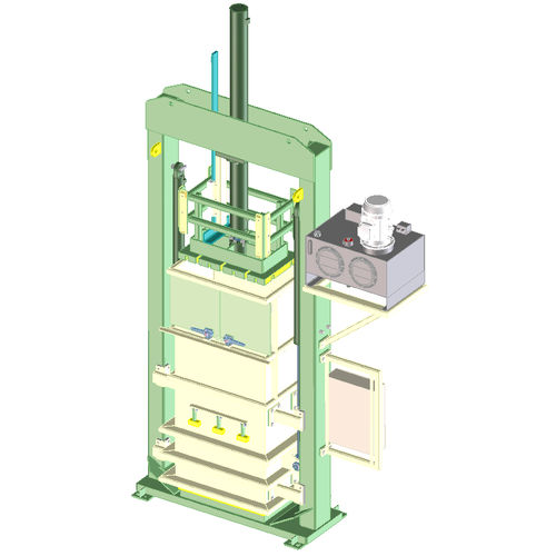 纺织品打包压缩机 - Valvan Baling Systems NV - 垂直 / 前开式 / 单箱式