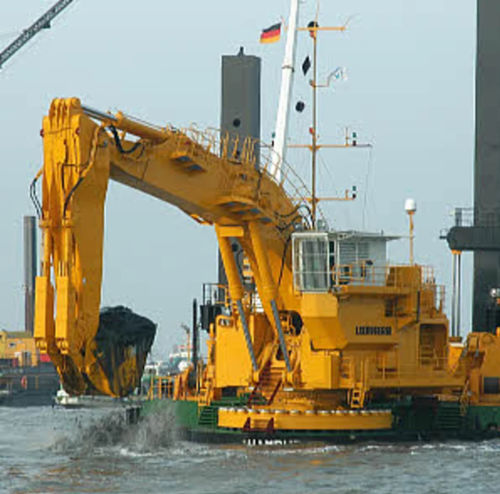 重型挖掘机 - P 995 - Liebherr Excavators - Tier 4 中级 / 用于建筑工地 / 平底驳船
