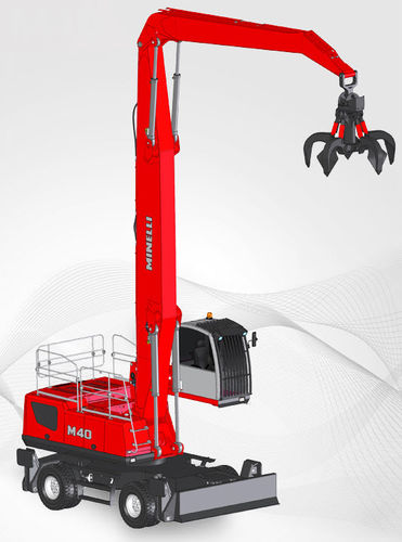 轮胎式物料处理机 - M40 - OFFICINE MINELLI SRL - 液压