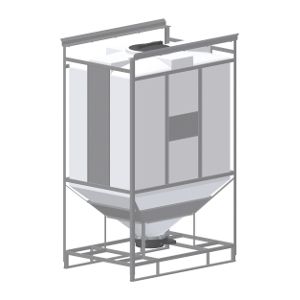 液体存储罐 - KONIKO VD series - PLASTIC PROGET EUROPEAN SRL - 用于固体 / 用于粉末 / 长方形