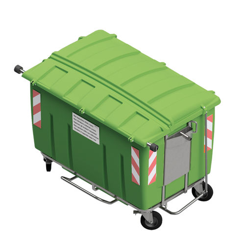 塑料废料箱 - ECOMIX 1300 - ROPLAST SRL - 垂直装载 / 用于城市垃圾