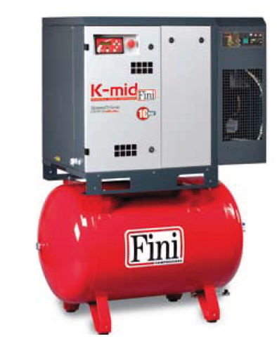 螺杆压缩机 - K-MID series - FINI - 空气 / 电动式 / 固定式