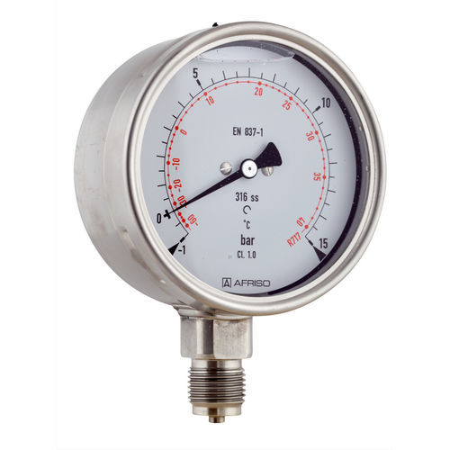 表盘压力计 - RF100KTGly D802 - AFRISO-EURO-INDEX - G 1/2 / UNF / 塑料