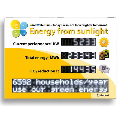 太阳能显示屏 - XC490-SCW-N-04 - Siebert Industrieelektronik GmbH - LED式 / 字母数字 / 数字
