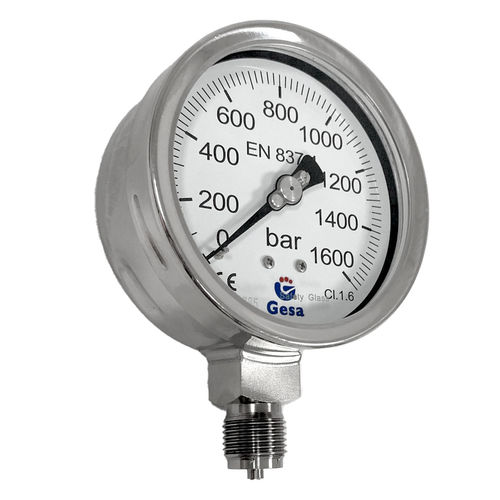 表盘压力计 - M1600BD100R1600BR2SGE - GESA TERMOMETROS - BSP 1/4 / 用于光学快门 / 玻璃